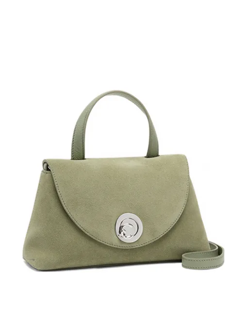 Coccinelle small Nikla circular-lock suede tote bag 