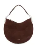 Coccinelle medium Sunup crescent suede shoulder bag - Brown