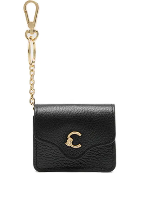 Coccinelle leather clasp-keyring headphones case