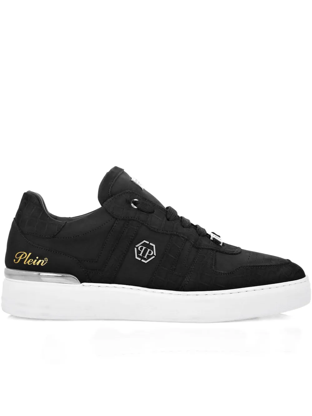 Philipp Plein leather sneakers Black