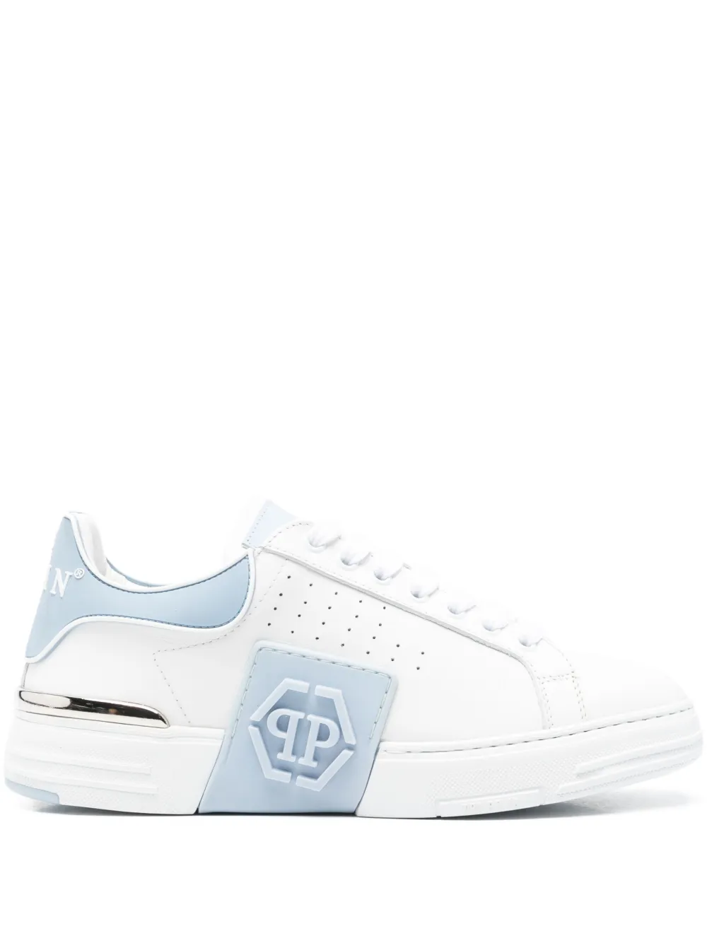 Philipp Plein leather sneakers White