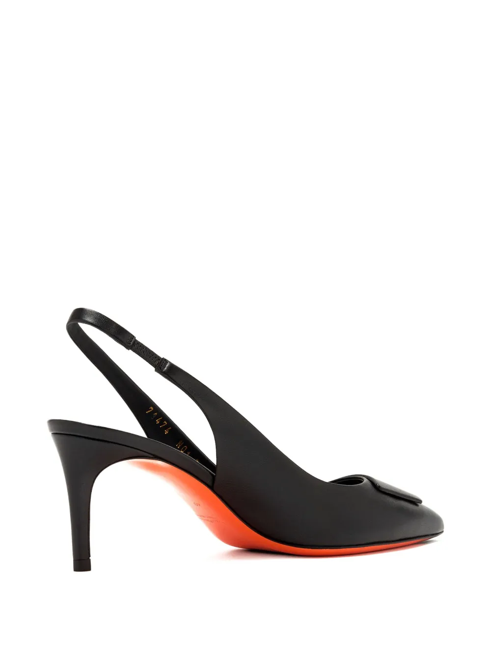 Santoni 65mm slingback leather pumps Black