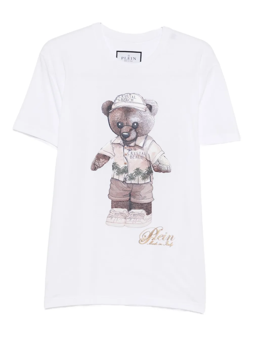 Philipp Plein teddy-bear-print cotton T-shirt - Weiß