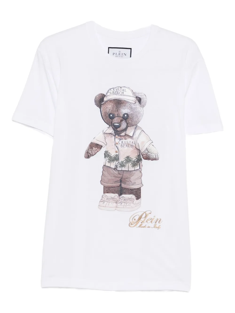 Philipp Plein teddy-bear-print cotton T-shirt - ホワイト Philipp Plein teddy-bear-print cotton T-shirt - ホワイト