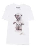 Philipp Plein teddy-bear-print cotton T-shirt - White
