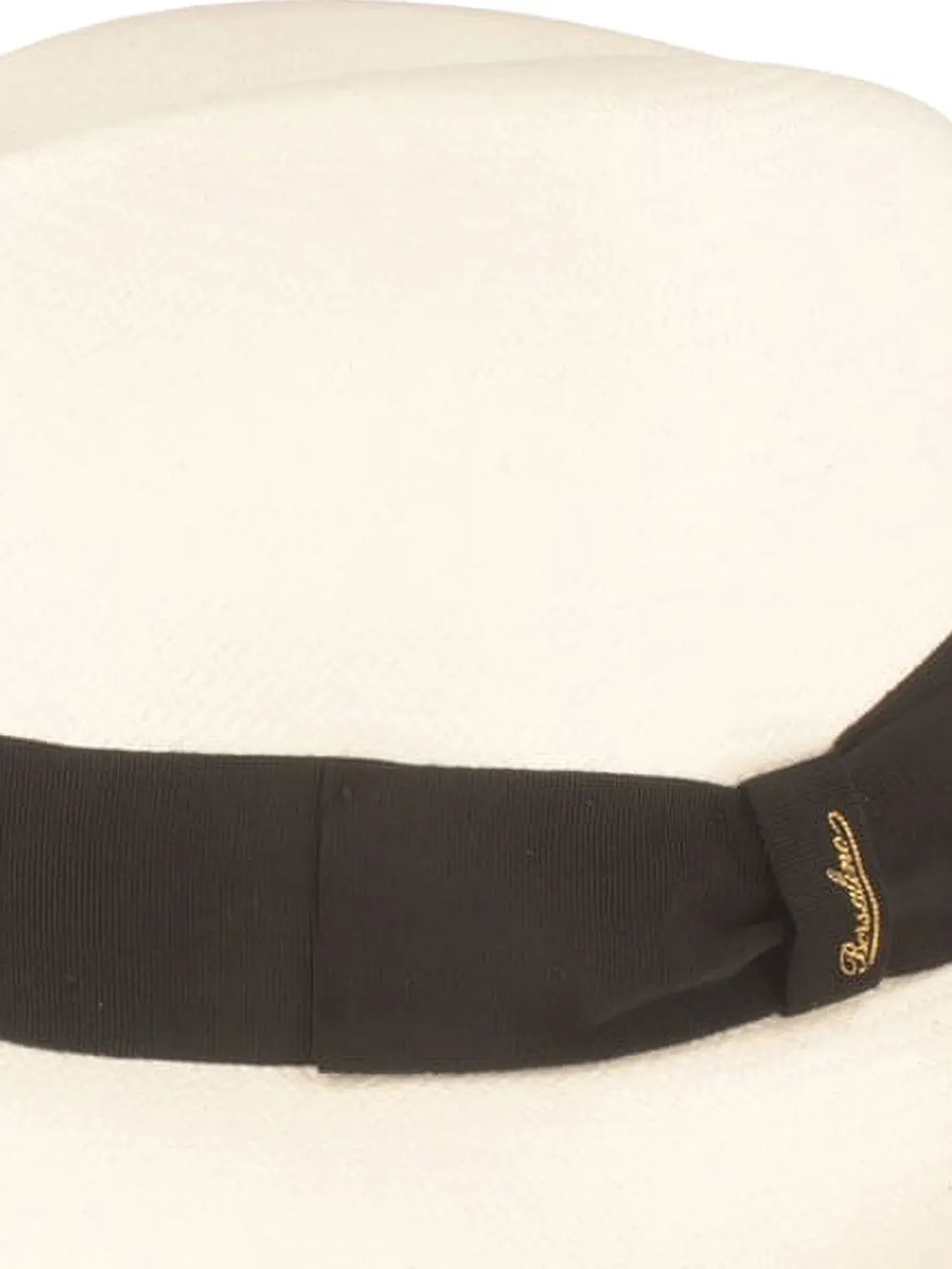 Borsalino Panama hoed zwart lint - Beige