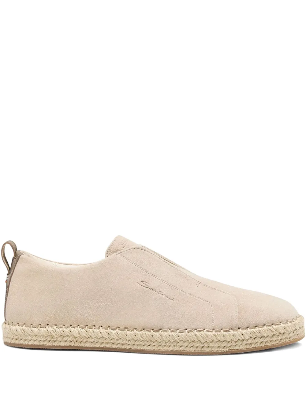 Santoni suede slip-on sneakers Neutrals