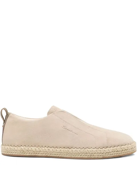 Santoni Slip-On-Sneakers aus Wildleder