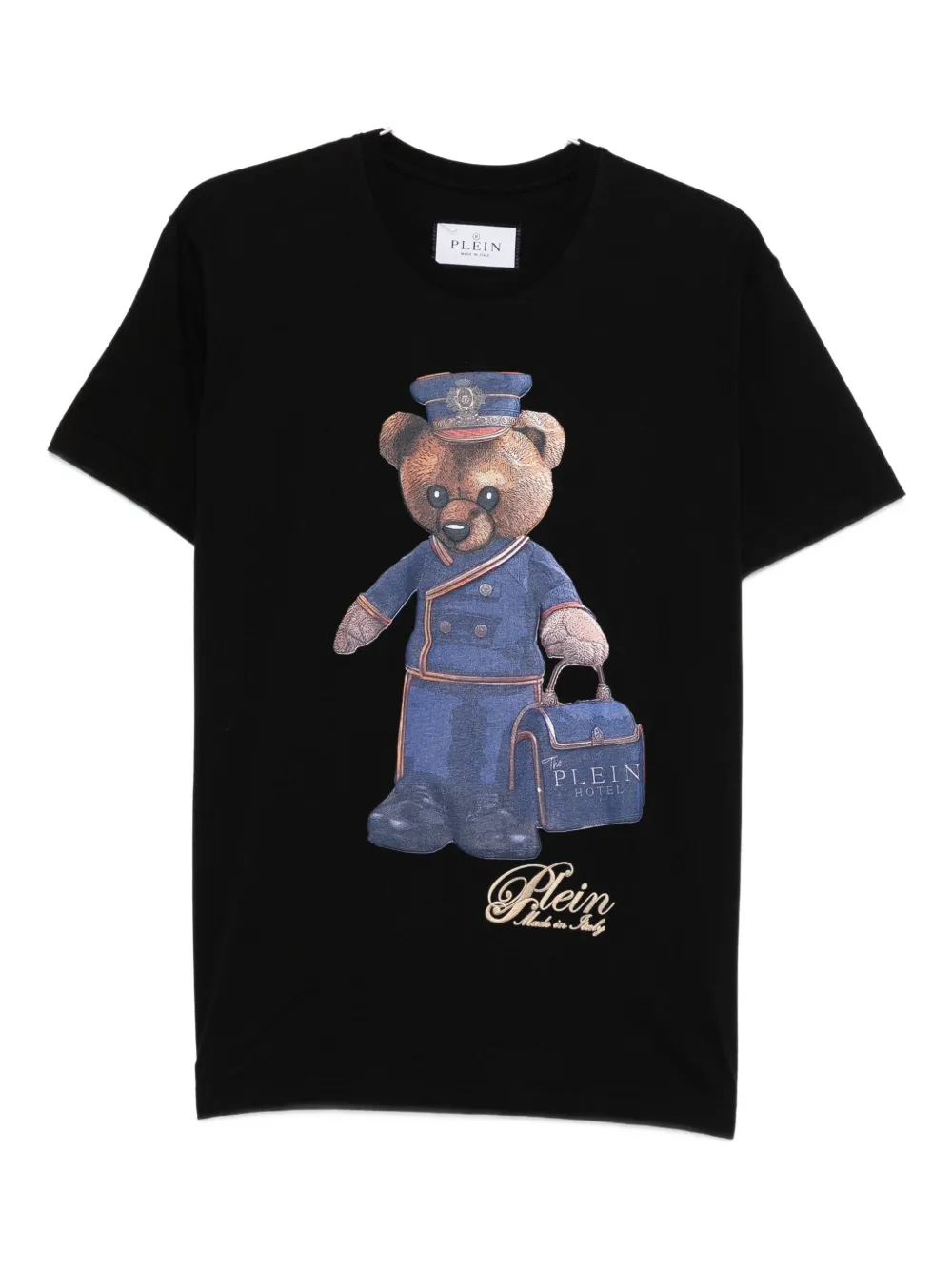 Philipp Plein teddy-bear-print cotton T-shirt - Schwarz