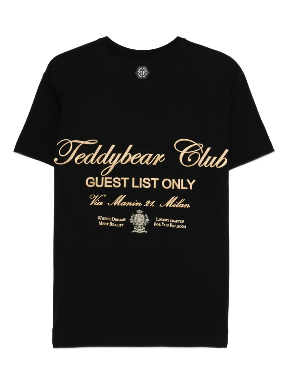 Philipp Plein Teddy-bear-print Cotton T-shirt In Black