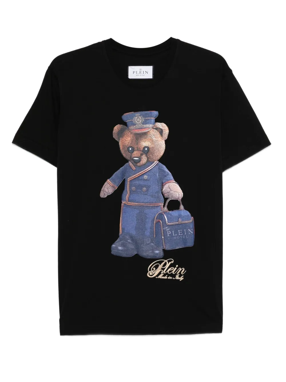 Philipp Plein Teddy-bear-print Cotton T-shirt In Black