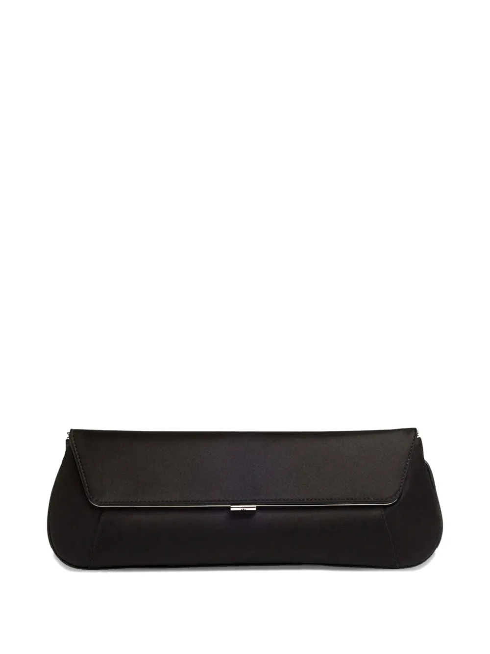 metallic-trim clutch bag