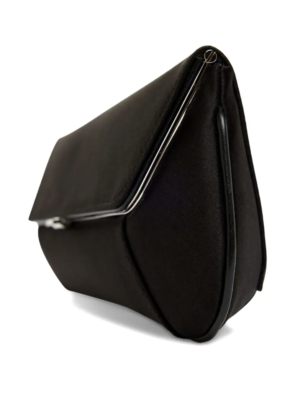 Amina Muaddi Clutch met metallic afwerking - Zwart