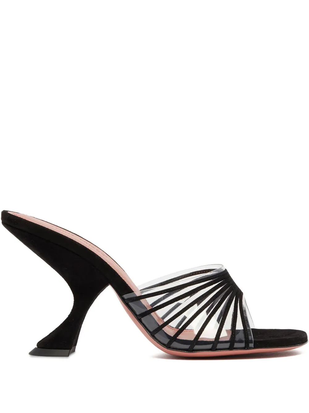 Amina Muaddi 90mm Mookie suede sandals Black
