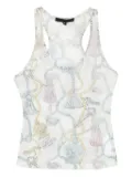 Philipp Plein rope-print tank top - White