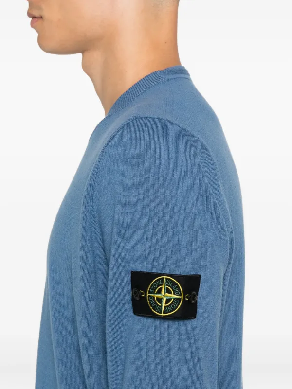 Stone Island クルーネック セーター | ブルー | FARFETCH JP