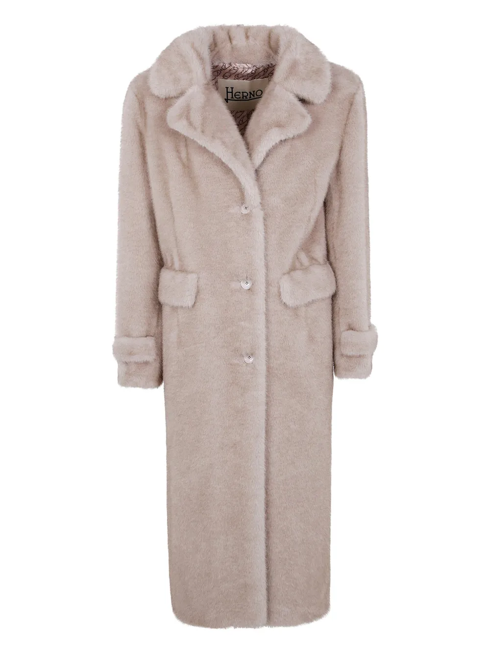 Herno Jas met klepzak en knopen Beige