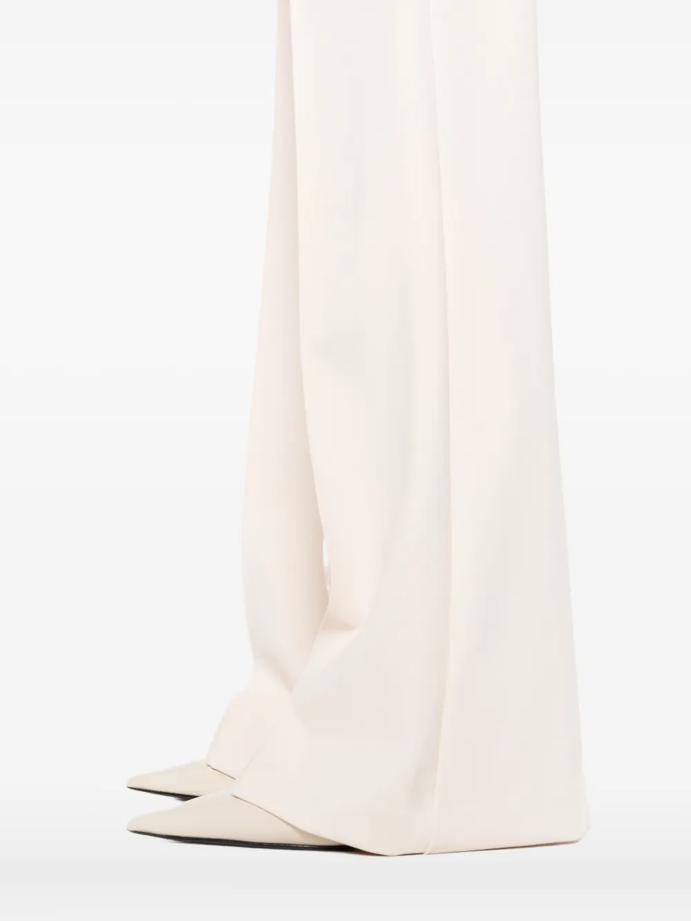 Elisabetta Franchi Flared broek met knoopdetail Beige