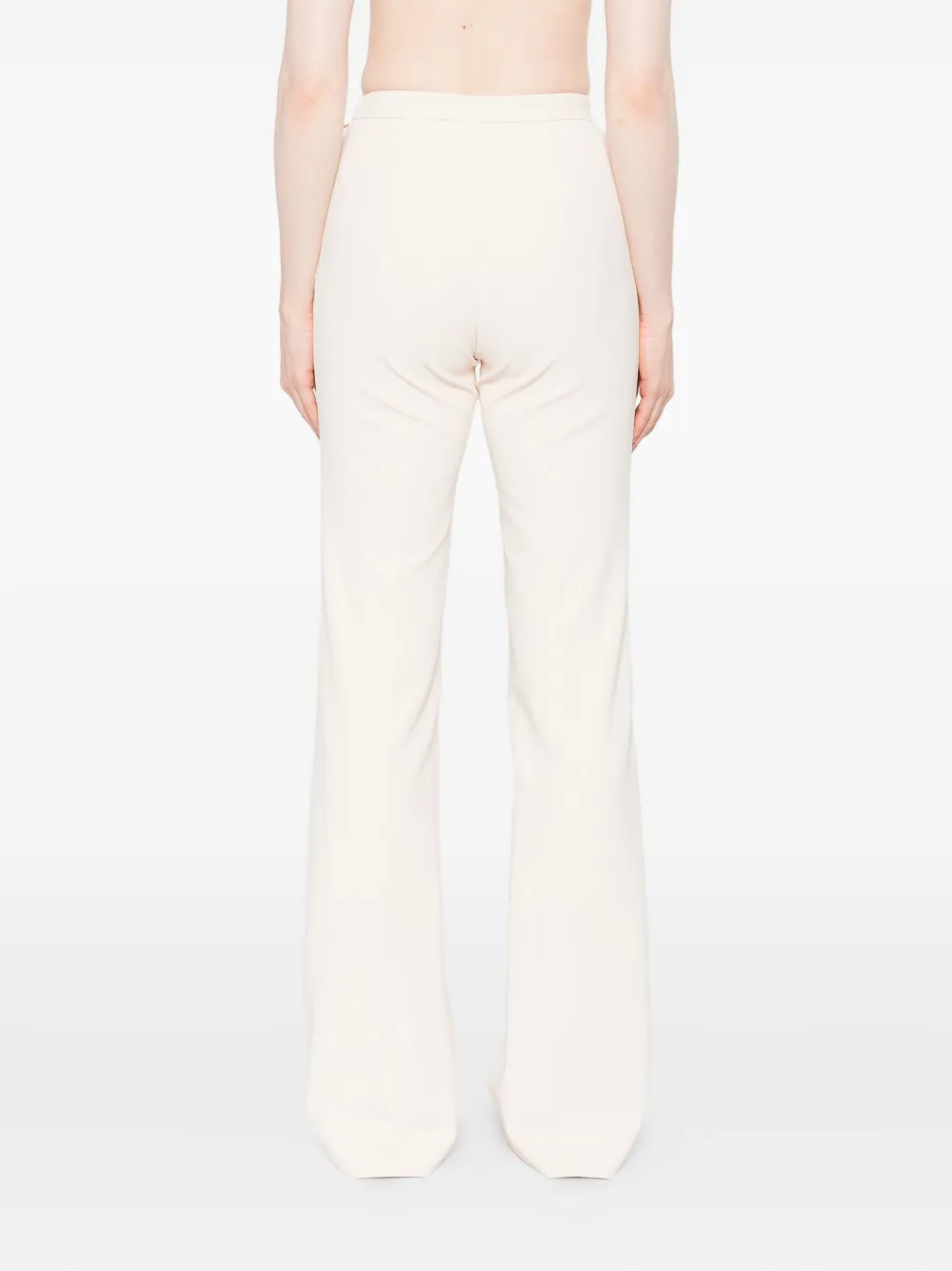 Elisabetta Franchi Flared broek met knoopdetail Beige