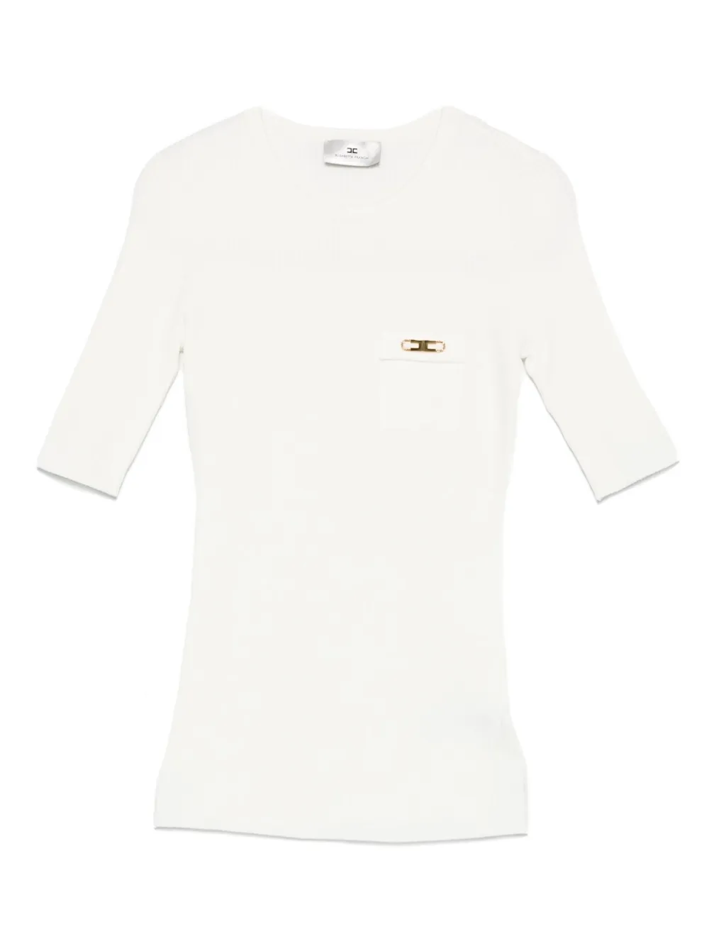 Elisabetta Franchi Half-sleeve T-shirt In White
