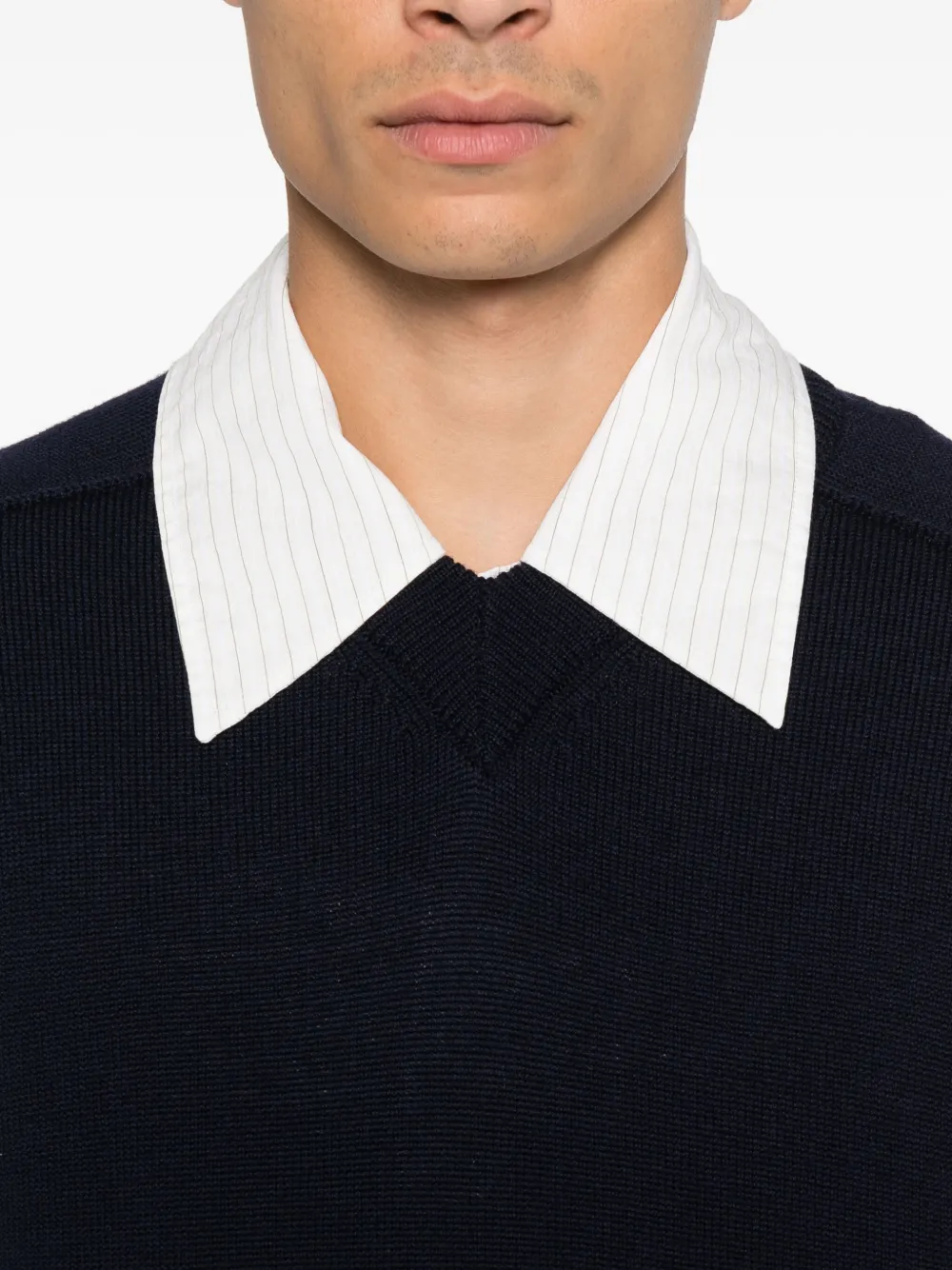 Studio Nicholson Trui met V-hals Blauw