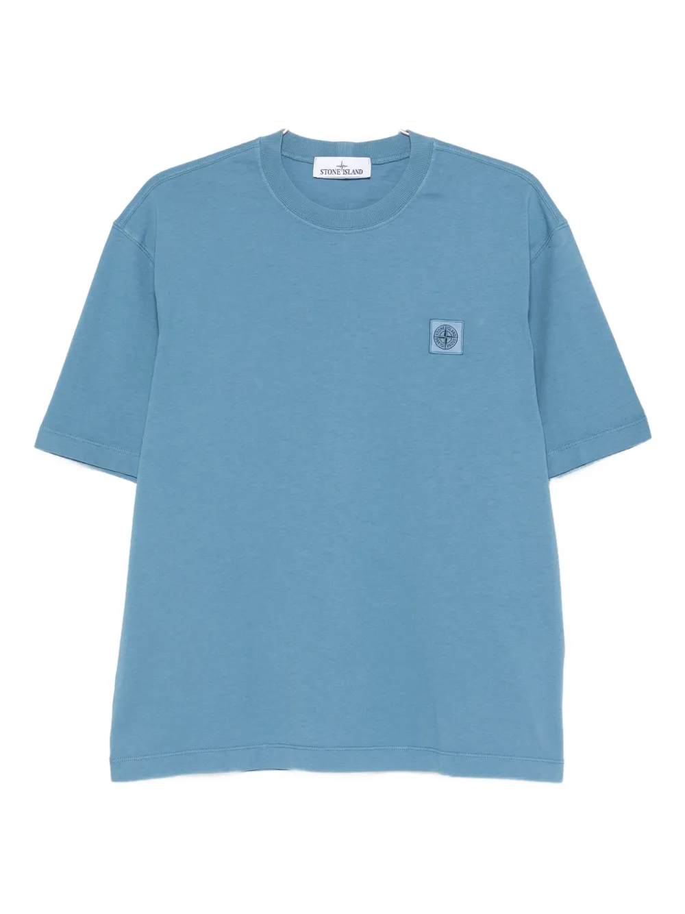 Stone Island Elastic Waistband Cargo Pocket Jogging Pants In Blue