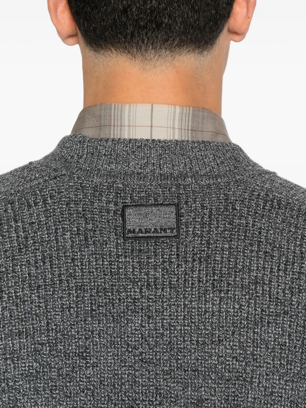 MARANT Geribbelde sweater met ronde hals Grijs