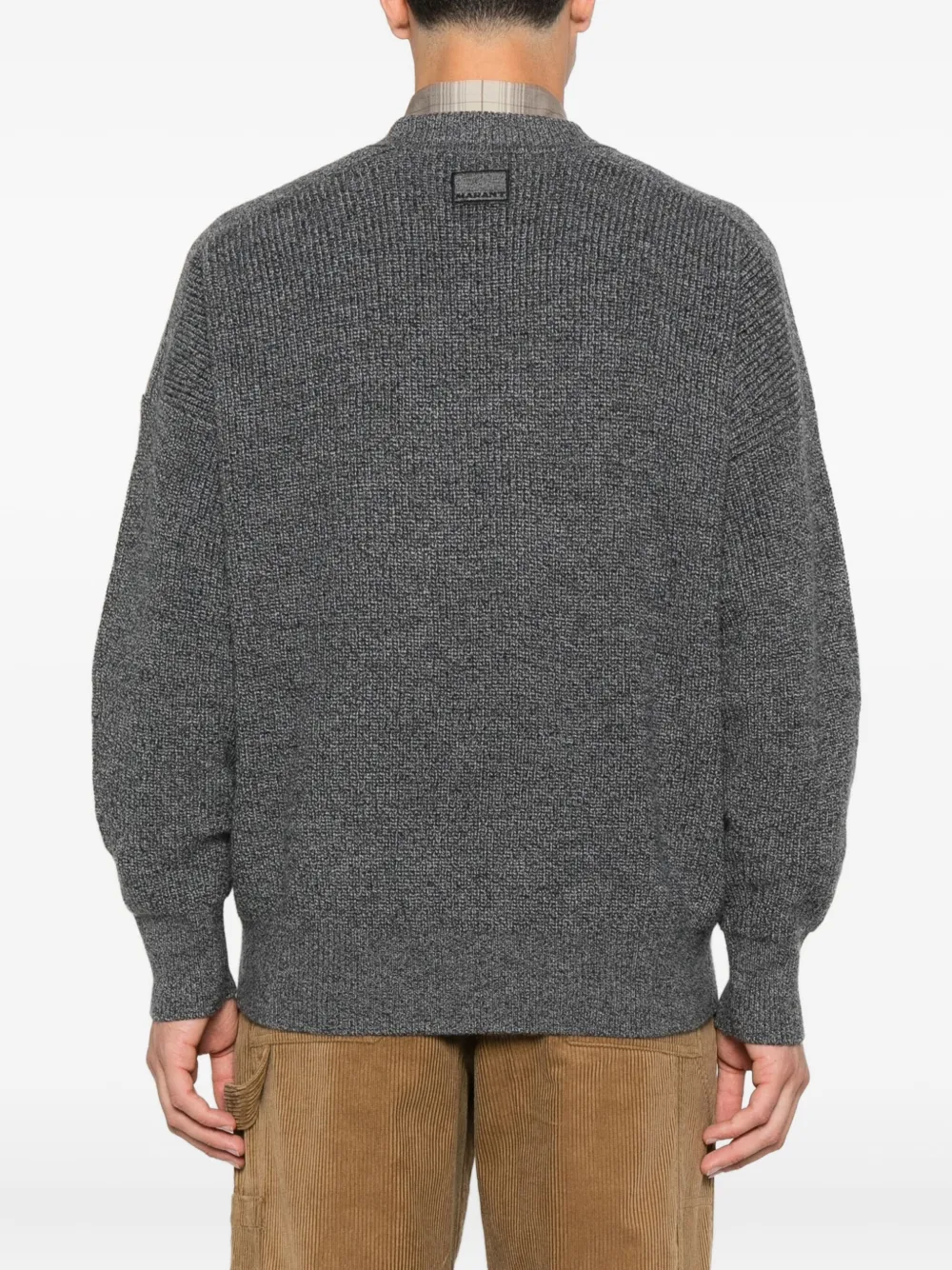 MARANT Geribbelde sweater met ronde hals Grijs