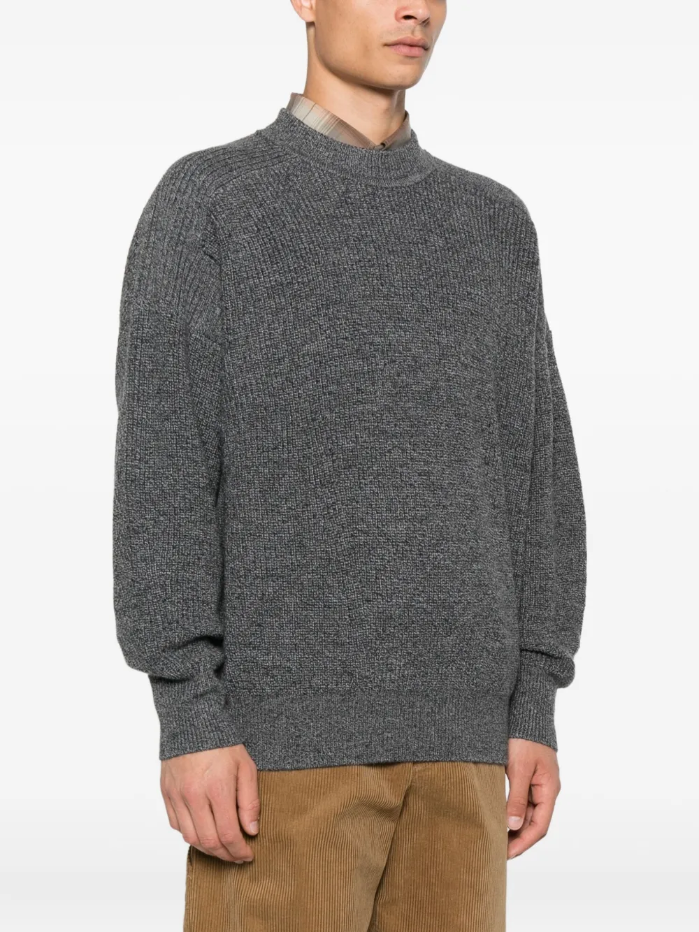 MARANT Geribbelde sweater met ronde hals Grijs