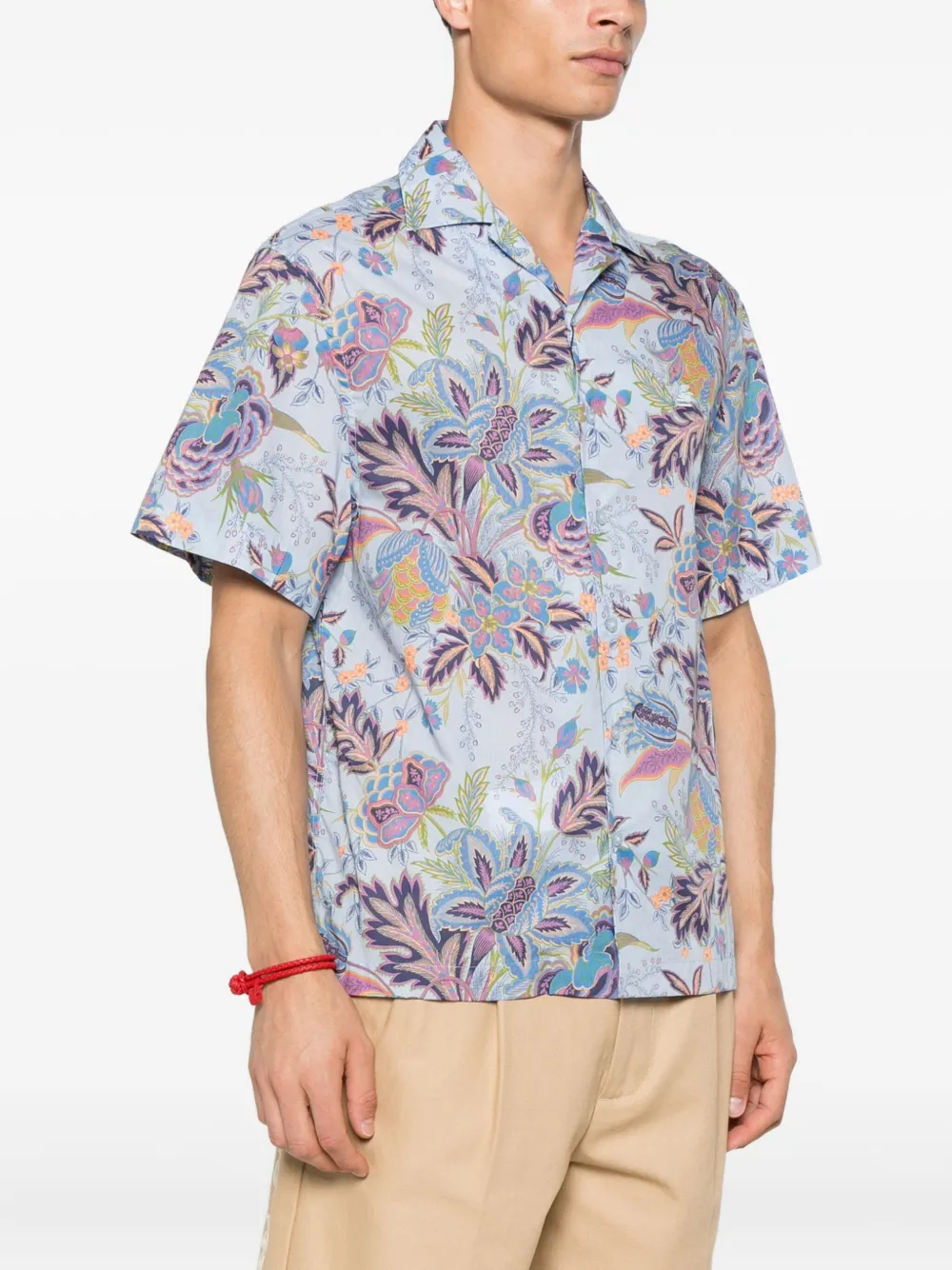 ETRO Overhemd met bloemenprint Blauw