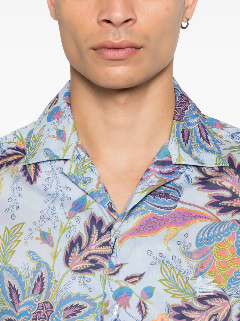 ETRO Overhemd met bloemenprint Blauw