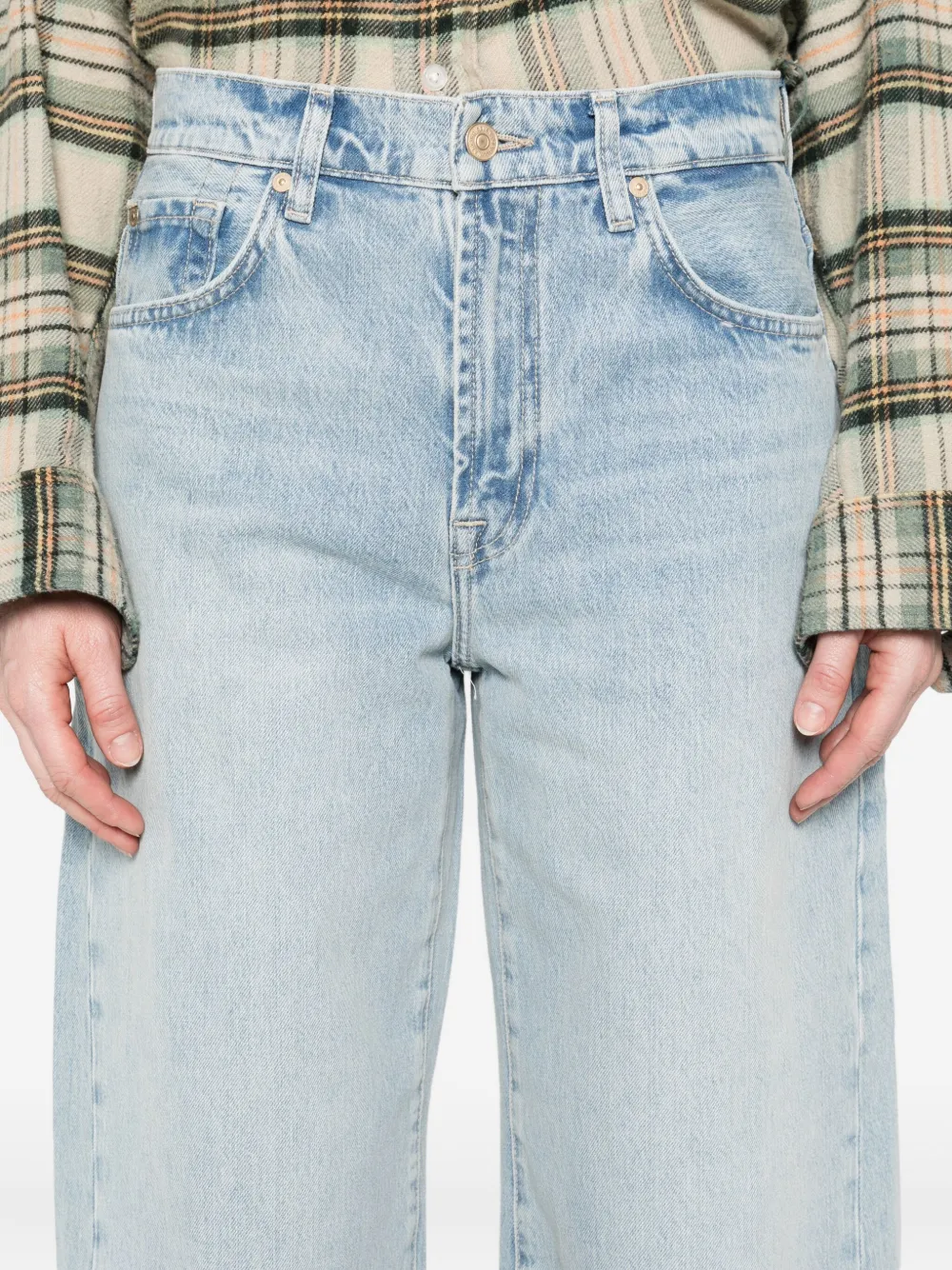 7 For All Mankind Bonnie Curvilinear jeans Blauw