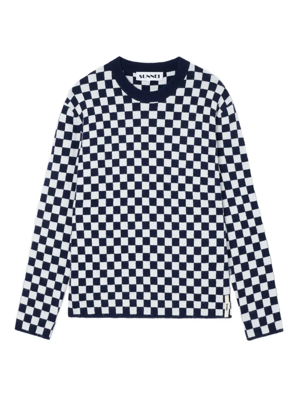 Sunnei checkerboard-pattern sweater | azul | Image 1