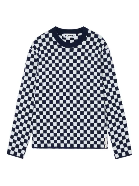 Sunnei checkerboard-pattern sweater