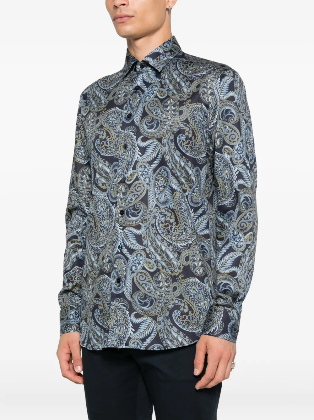 ETRO Overhemd met paisley-print Blauw
