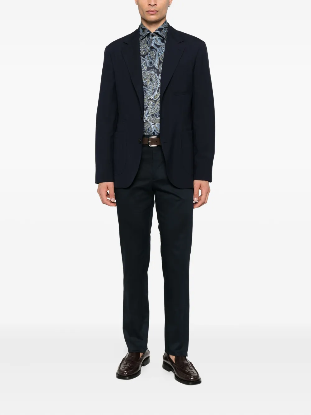 ETRO Overhemd met paisley-print Blauw