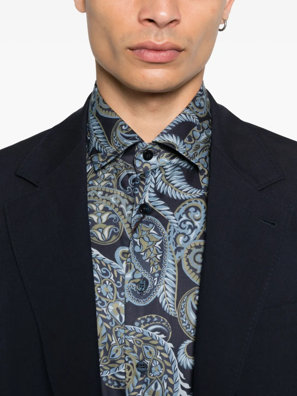ETRO Overhemd met paisley-print Blauw