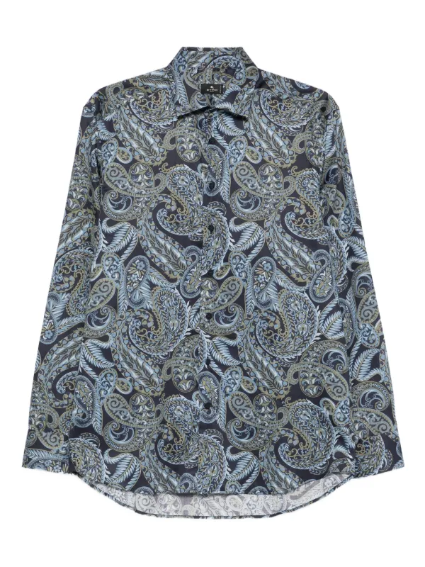 ETRO ペイズリー シャツ | ブルー | FARFETCH JP