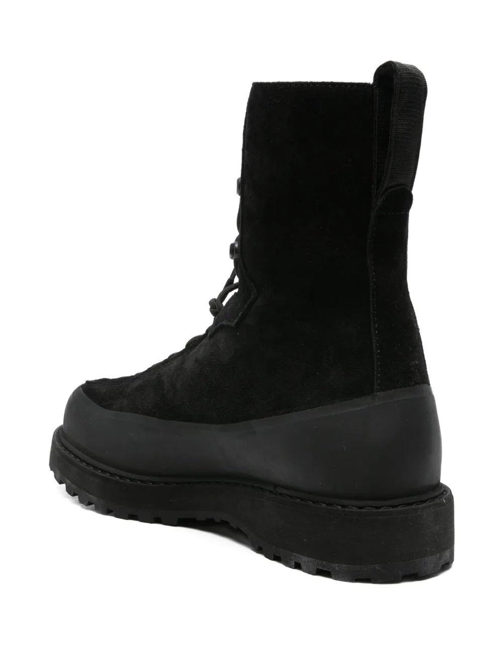 Stone Island Lace-up Suede Boots In Black