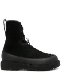 Stone Island lace-up suede boots - Black