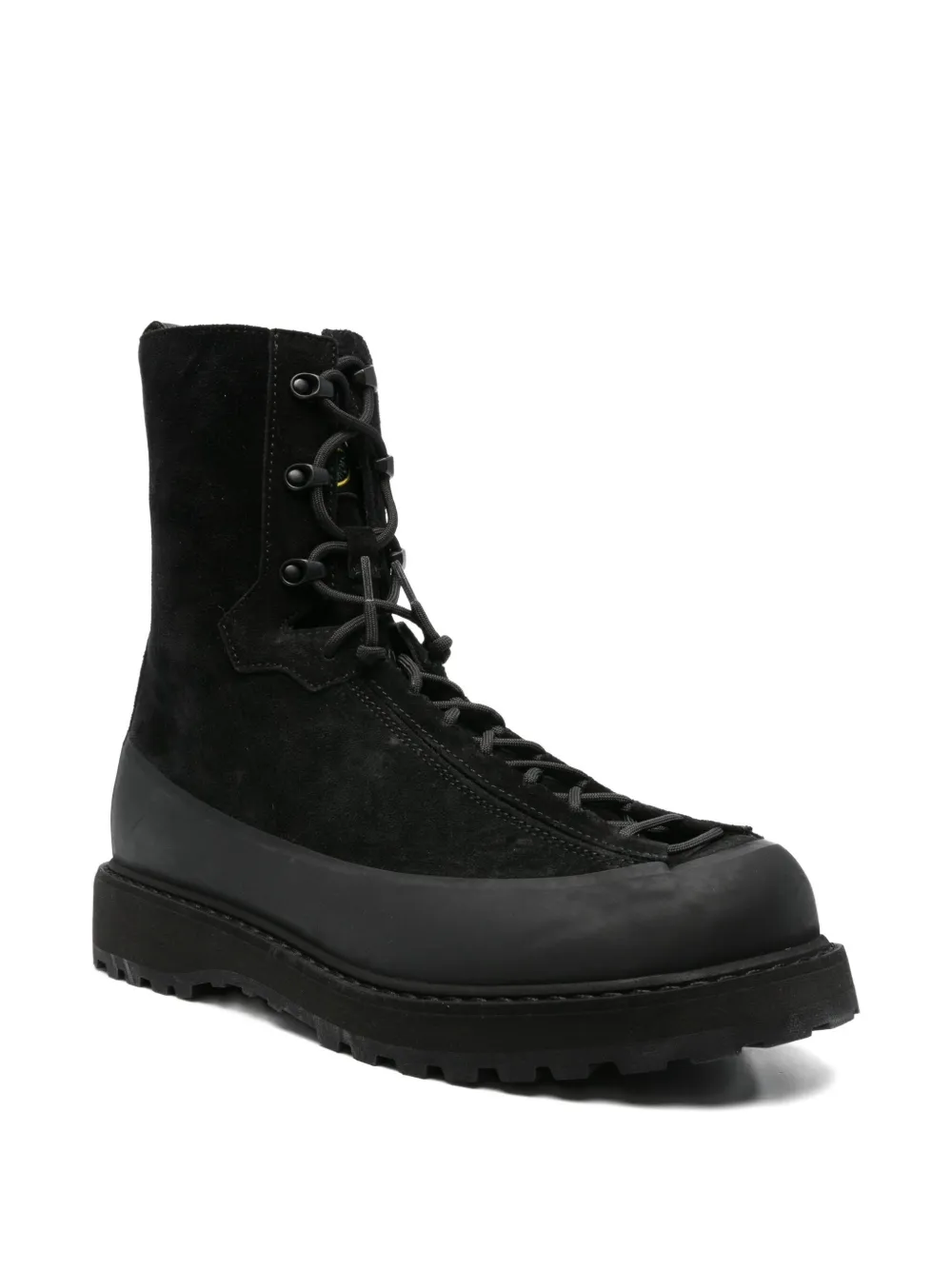 Stone Island Lace-up Suede Boots In Black