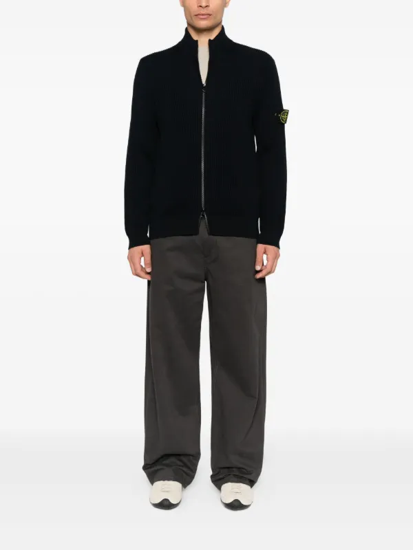 Stone Island 5100006 ジップアップ カーディガン | ブルー