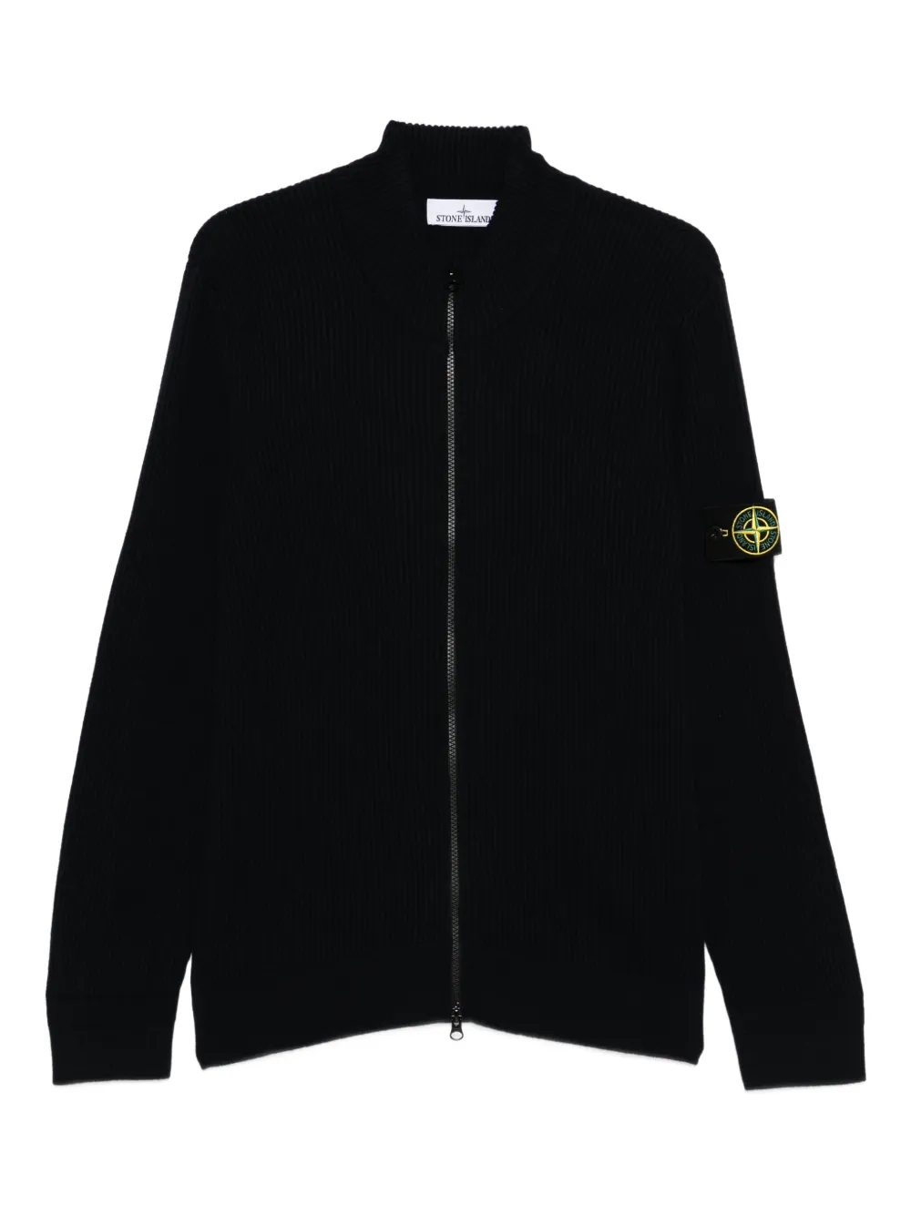 Stone Island 5100006 ribbed zip-up cardigan | Blue | Image 1