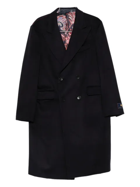 ETRO double-breasted paisley-lined coat