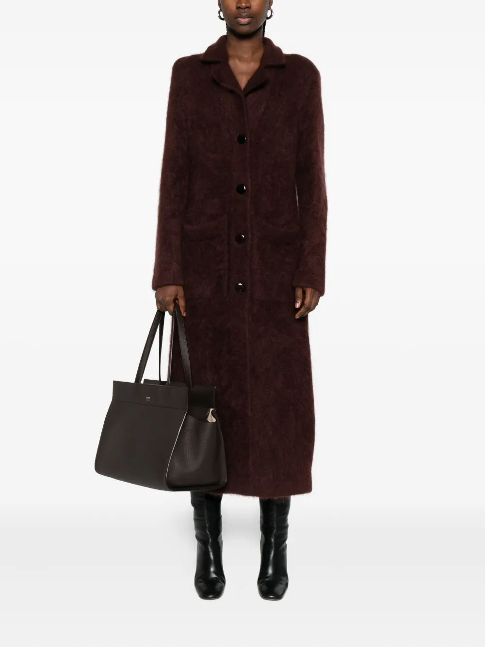 Dorothee Schumacher patch-pocket coat Bruin