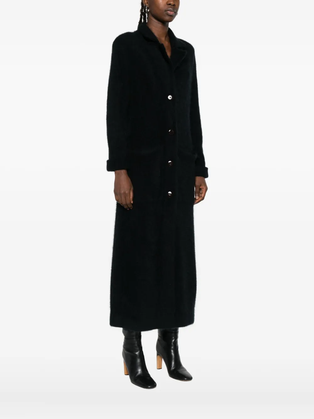 Dorothee Schumacher patch-pocket coat Zwart