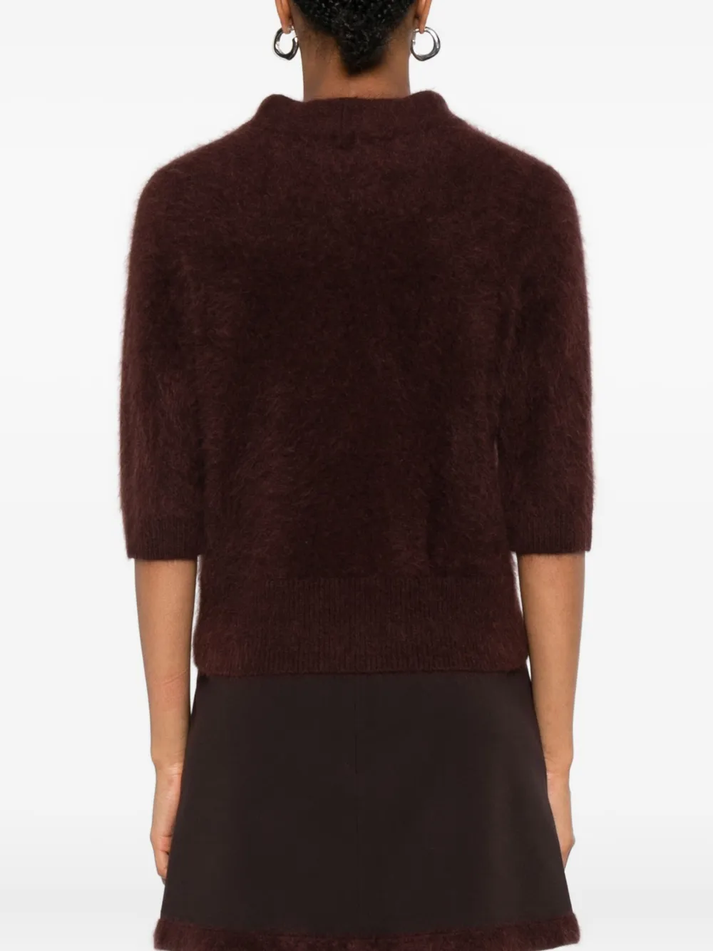 Dorothee Schumacher Fluffy Statement Sweater In Brown
