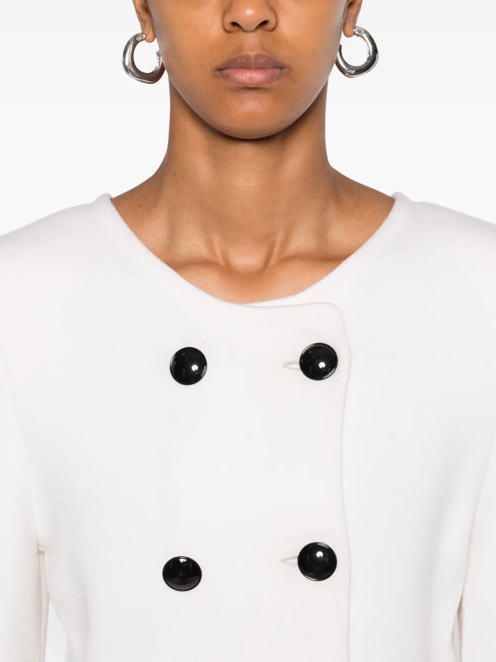 Dorothee Schumacher Double-breasted Cardigan In White