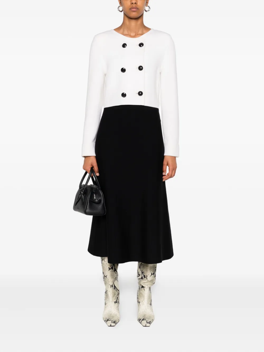 Dorothee Schumacher Double-breasted Cardigan In White