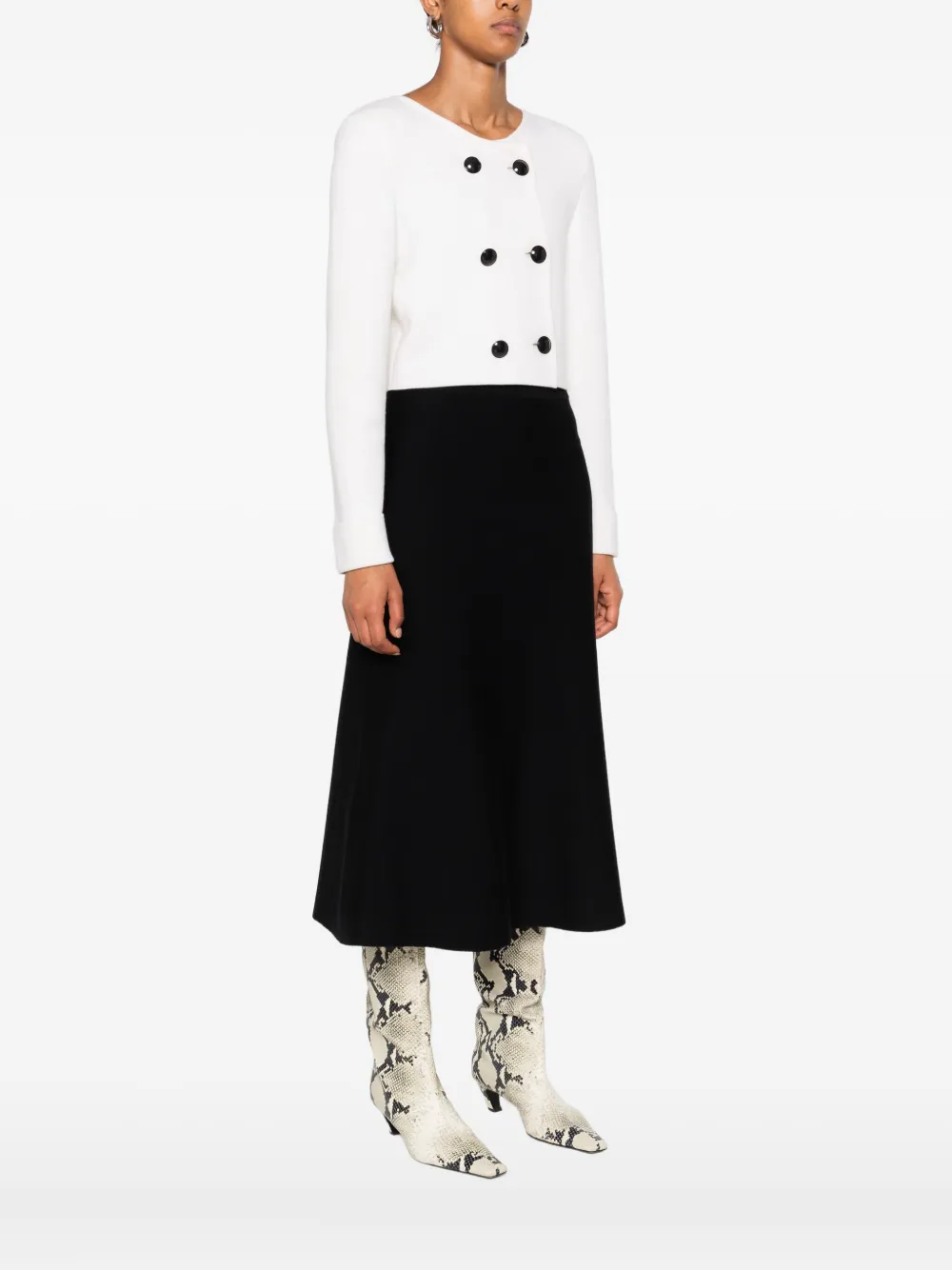 Dorothee Schumacher Double-breasted Cardigan In White